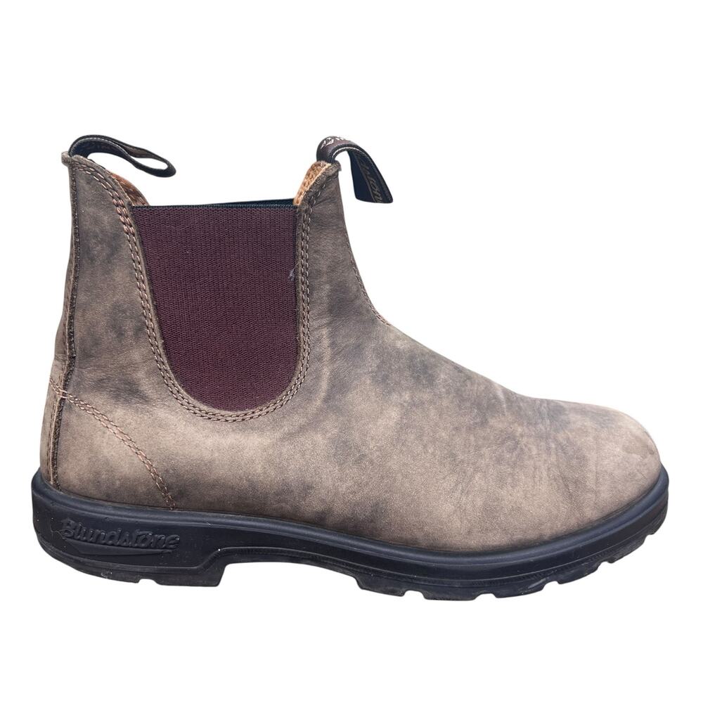 Blundstone Classic 585 Rustic Brown Chelsea Boots Size M 8 W 10
